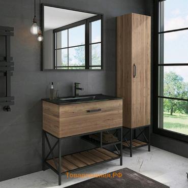 Шкаф-колонна COMFORTY «Бредфорд-40», дуб темный