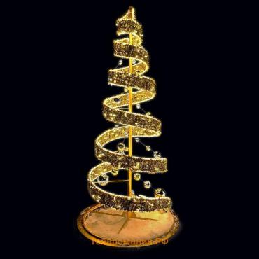 Светодиодная фигура «Золотая ёлочка», 125 × 250 × 125 см, 150 Вт, 220 В