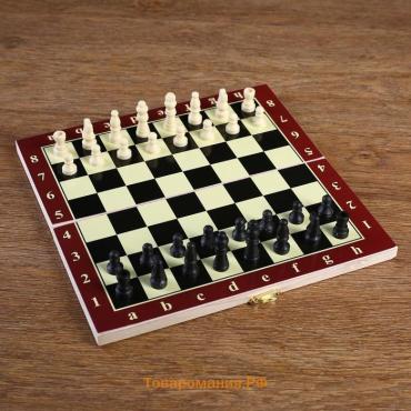 Классические деревянные шахматы «Тонт», 24×24 см, доска и фигуры из пластика.