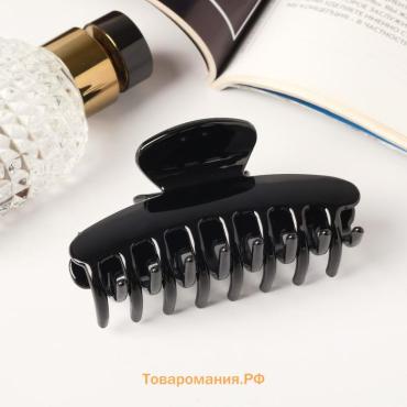 Краб для волос «Строгая классика», 9.7×4.5 см, МИКС, чёрный