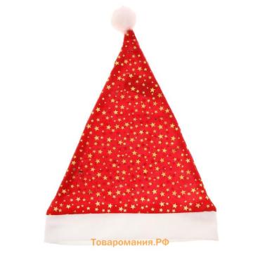 Колпак новогодний «Звёздочки маленькие» 40×27 см, красный