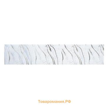 Кухонный фартук «Плитка Рецциато 543» на стену, ПВХ 3000×600 мм, металлик