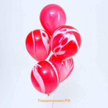 Воздушные шары латексные 12" «Агат красный», 25 шт.