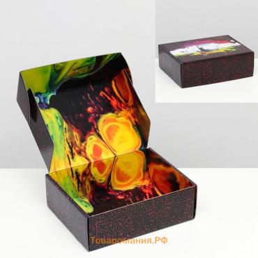 Подарочная коробка двусторонняя «Краски» 27×21×9 см
