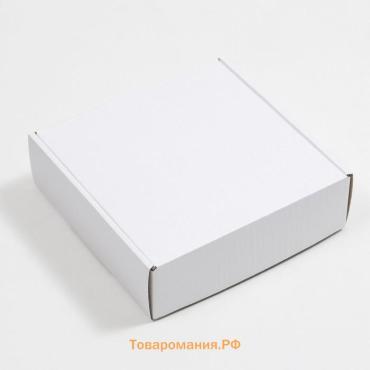 Коробка самосборная, белая, 24×24×7.5 см