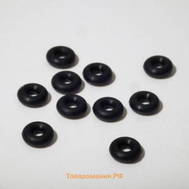 Кольцо силиконовое (разделитель), d= 6 мм (набор 10 шт.), цвет чёрный