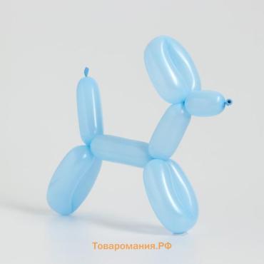 Воздушные шары для моделирования 125 см, d=2.5 см, 10 шт., голубые