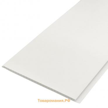 Стеновая панель ПВХ, 2.6×0.25 м, цвет белый матовый