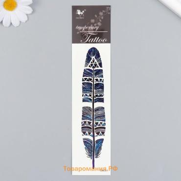 Переводная тату на тело цветная «Перо шамана», 20.8×4.7 см