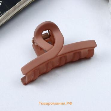 Краб для волос «Леона», петелька классика матовый, 5 см, МИКС