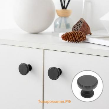 Ручка кнопка CAPPIO PK322, d= 30 мм, цвет черный