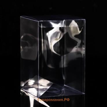 Складная прозрачная коробка из PVC, для упаковки подарков, 12×12×18 см