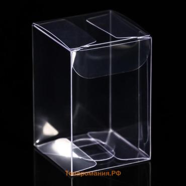 Складная прозрачная коробка из PVC, для упаковки подарков, 4×4×6 см