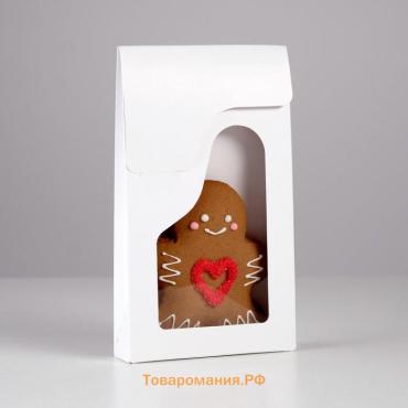 Кондитерская упаковка «Кулек» с окном 12×3×20 см